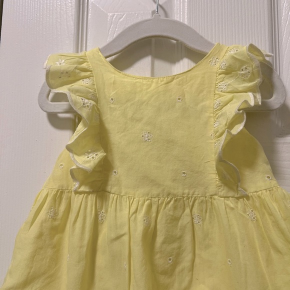 Yellow Eyelet Ruffle Dress - Picture 4 of 5